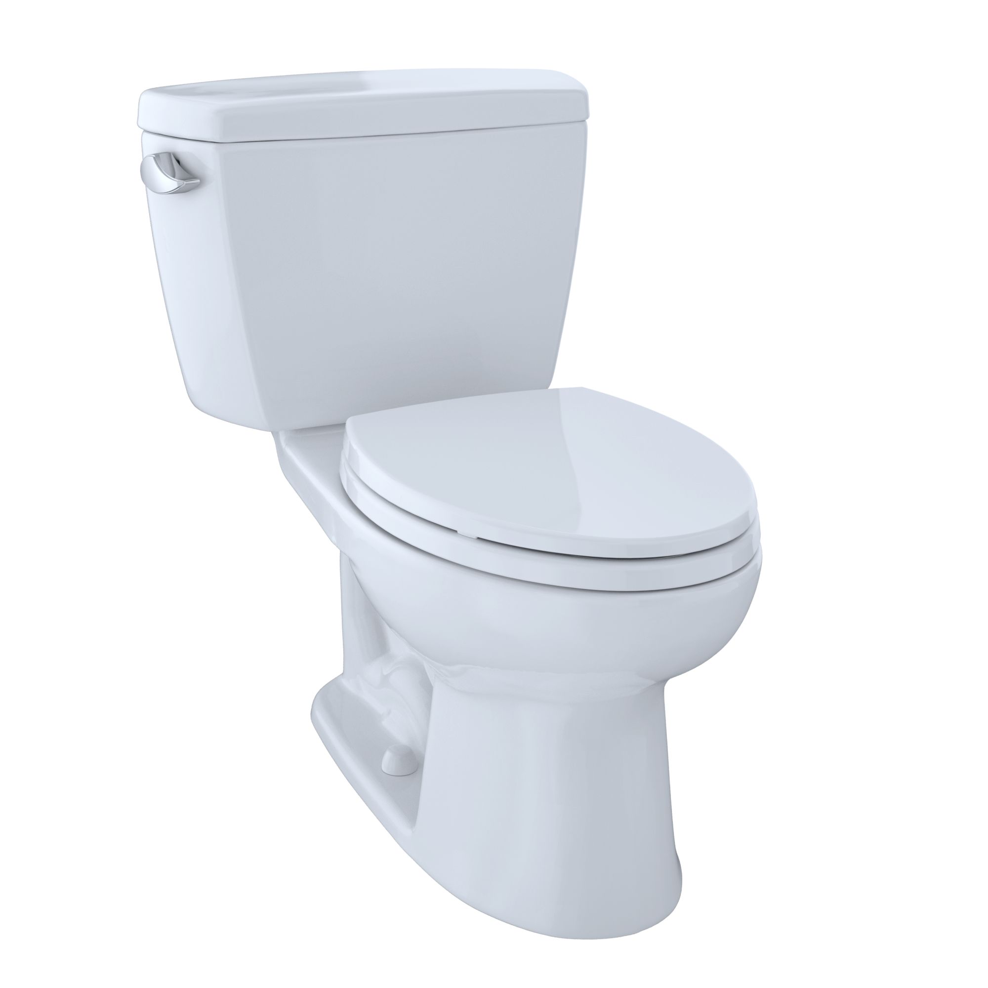 Eco Drake® Two-Piece Toilet, 1.28 Gpf, Taza alargada