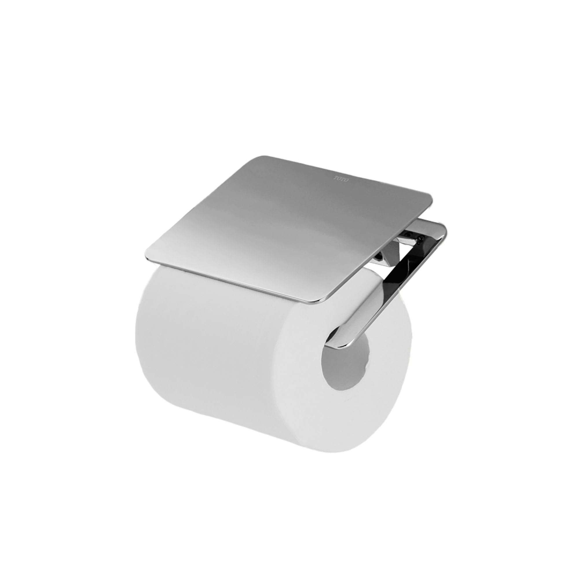 Classic Round Brushed Nickel Wall-Mounted Toilet Paper Holder +